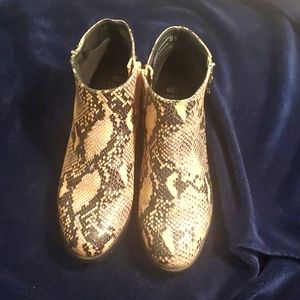 Faux Snakeskin Boots